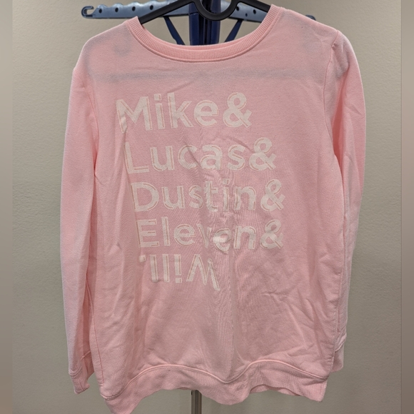 Stranger Things Sweatshirt Girls 14-16 Pink - Picture 1 of 4